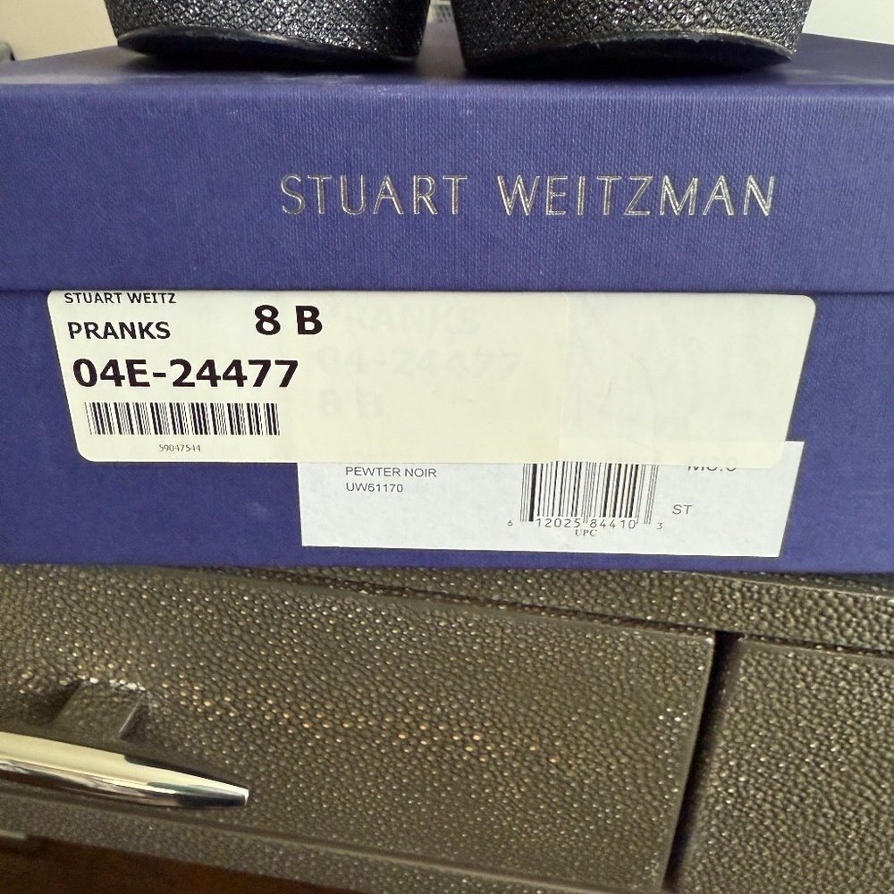 Stuart Weitzman Pranks Heels Size 8; Color Pewter… - image 2